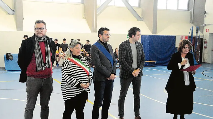 L’inaugurazione della palestra dell’Istituto Calvi dopo i lavori di messa a norma