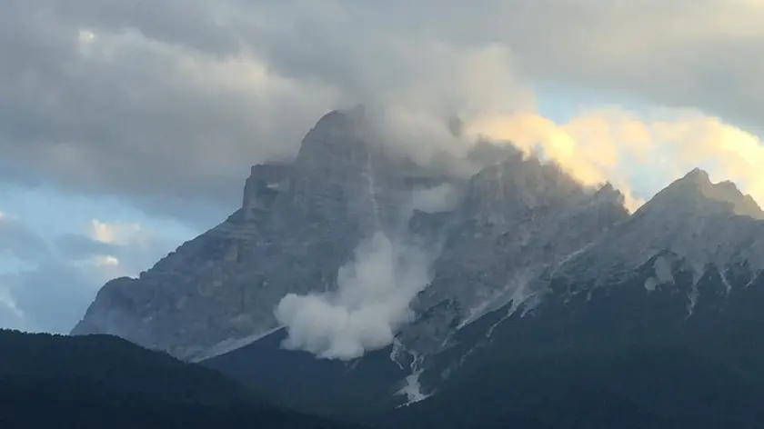 Una frana sul Pelmo nel 2016