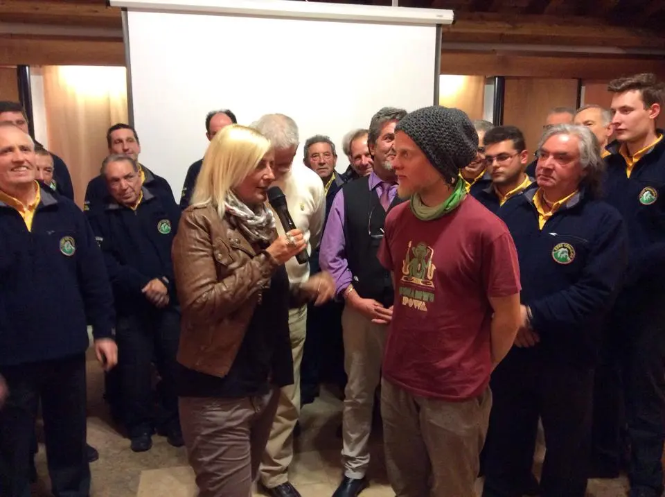 Il sindaco di Santo Stefano, Buzzo con Holzer