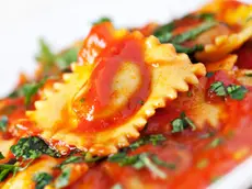 Ravioli with tomato sauce