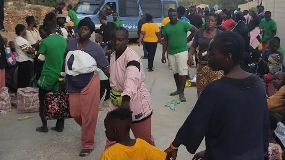 Un gruppo di migranti