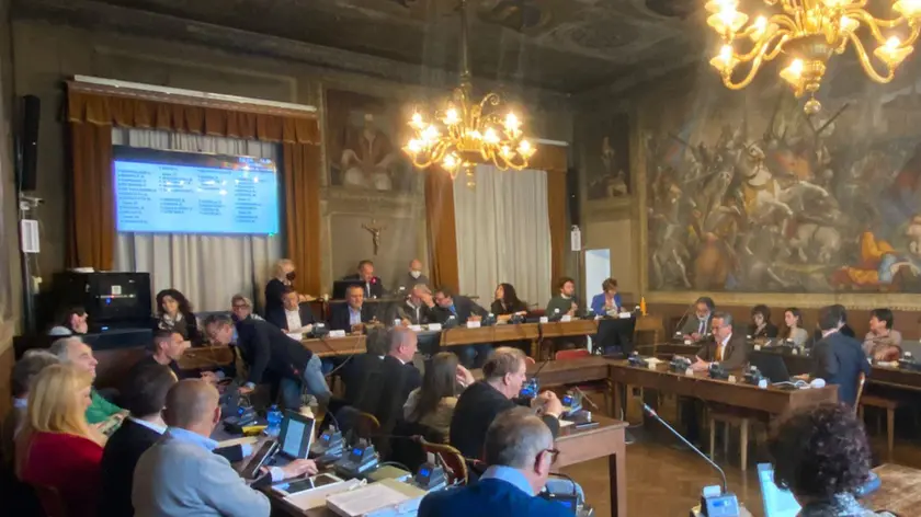 Una seduta del consiglio comunale di Belluno