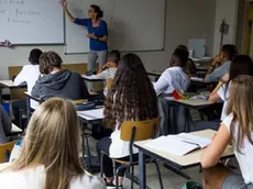 01/09/2016 Gent. Primo giorno del nuovo anno scolastico alla scuola superiore Nieuwen Bosch