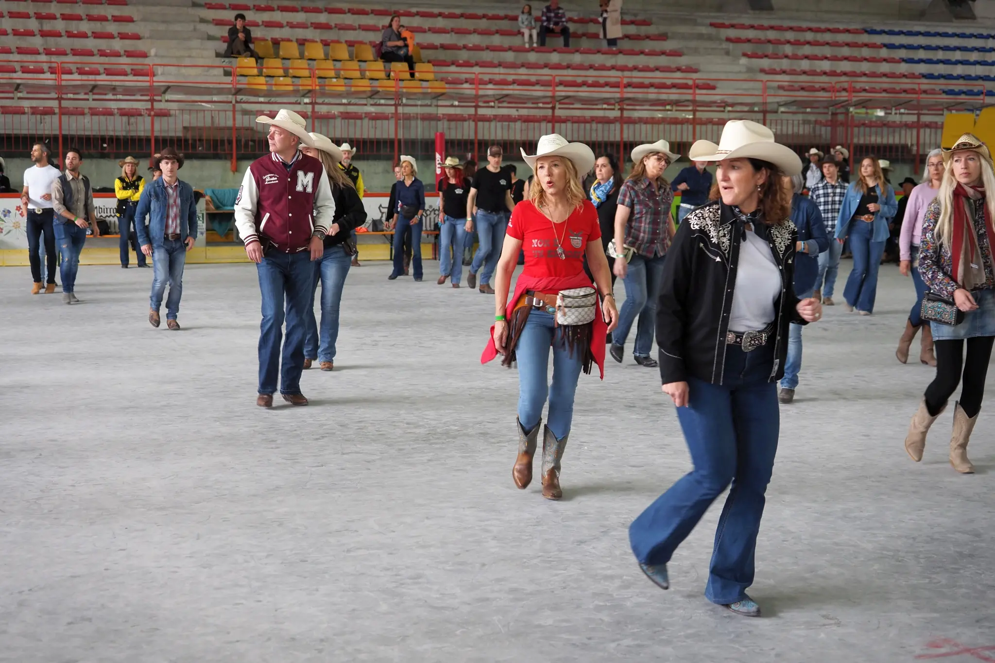 Appassionati di ballo country da tutto il nord Italia si sono radunati al palaghiaccio di Feltre per celebrare il Country day organizzato dall'associazione Redneck. Tra balli di gruppo e musica, il mercatino con i prodotti tipici del Feltrino e del Bellunese, l'esibizione degli sbandieratori che hanno portato un po' della magia del Palio di Feltre in pista, la giornata ha riscosso una notevole partecipazione. Tanto che, annunciano gli organizzatori, diventerà un appuntamento fisso. Ecco una carrellata di volti e di momenti del Country day Feltre (foto: Stefano De Barba)