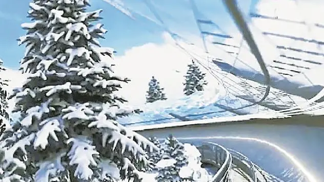 Il rendering della pista da bob a Cortina