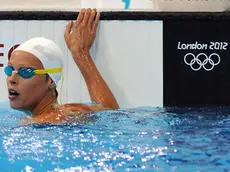 Federica Pellegrini of the Italy after the final of the Women's 400m Freestyle event during the Swimming competition held at the Aquatics Center during the London 2012 Olympic Games in London, England, 29 July 2012. ANSA/ETTORE FERRARI
