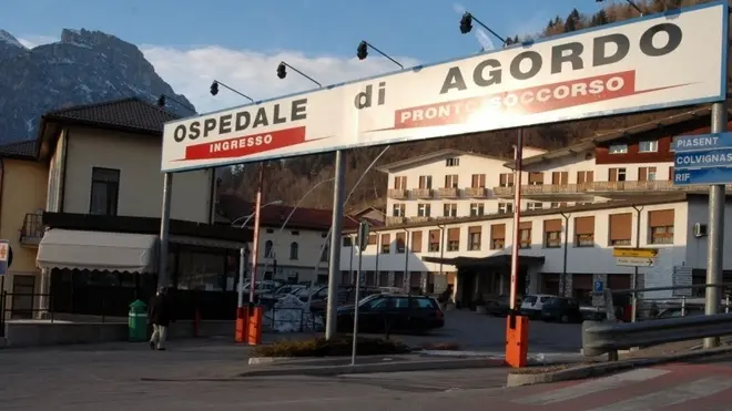 Agordo gennaio 2005, ospedale.