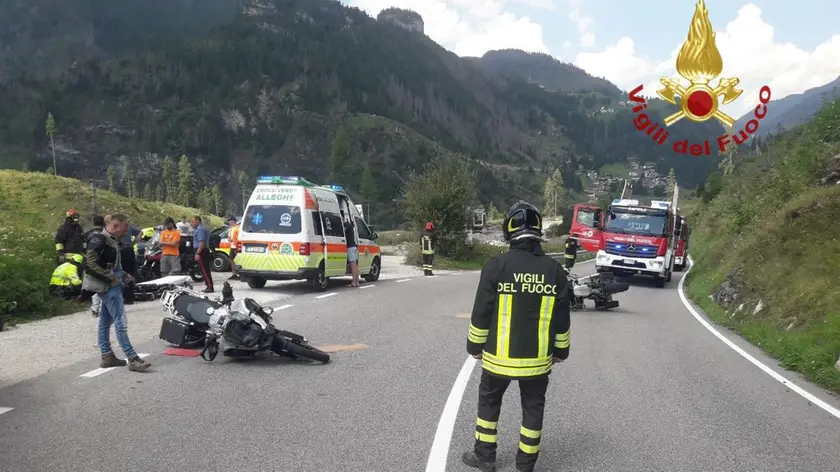 Lo schianto tra due moto di Caprile