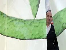 Il presidente della Regione Veneto, Luca Zaia, partecipa alla manifestazione della Lega Nord stamani 22 gennaio 2012 a Milano. ANSA/DANIEL DAL ZENNARO