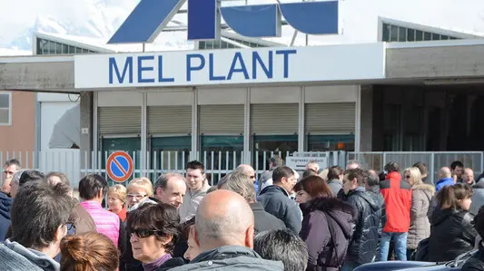 manifestazione sindacale all'acc di mel