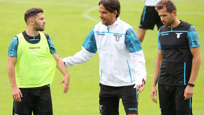 Simone Inzaghi-Allenamento pomeridiano della Lazio ad Auronzo di Cadore-Stefano Da Rin Puppel-Perona