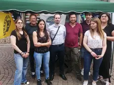 Alcuni componenti della lista di Fratelli d’Italia che si presenta a Feltre a fianco di Viviana Fusaro