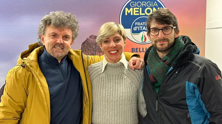 Andrea De Bernardin (Lega), Silvia Calligaro (Fratelli d'Italia) e Dario Scopel (Forza Italia)