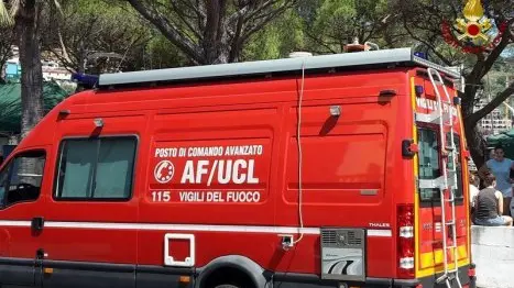 Il posto di comando avanzato dei vigili del fuoco