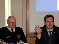 Il coordinatore della protezione civile Tonellato col presidente della Provincia Bottacin