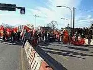 La protesta a Limana