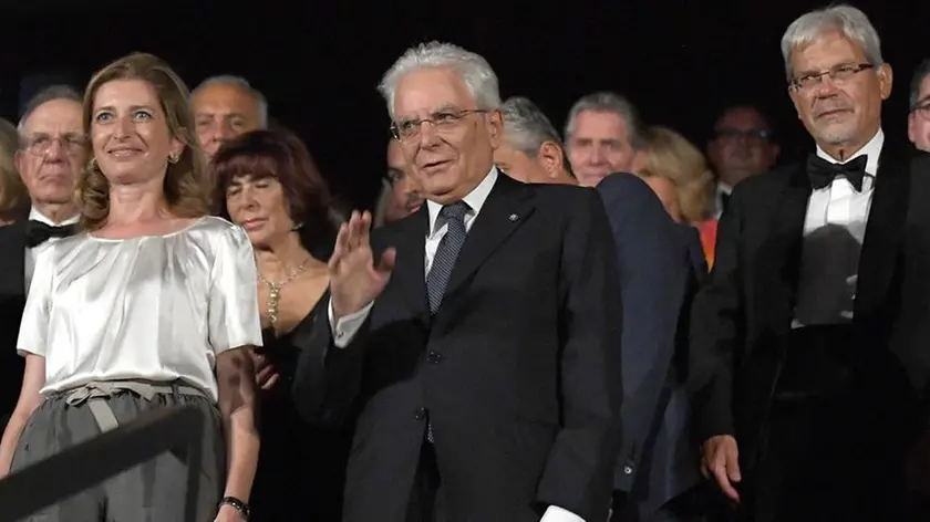 Italian President Sergio Mattarella during the premiere of 'Downsizing' during the 74th Venice Film Festival in Venice, Italy, 30 August 2017. The movie is presented in the official competition 'Venezia 74' at the festival running from 30 August to 09 September 2017. ANSA/CLAUDIO ONORATI