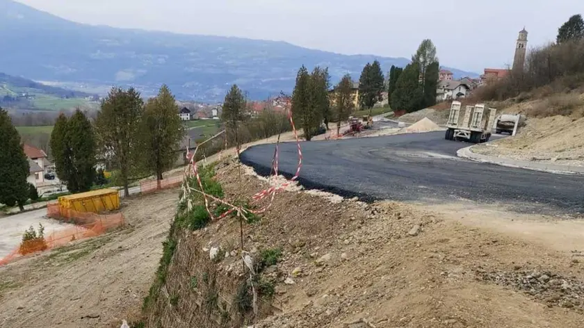 I lavori per la strada Pieve - Plois