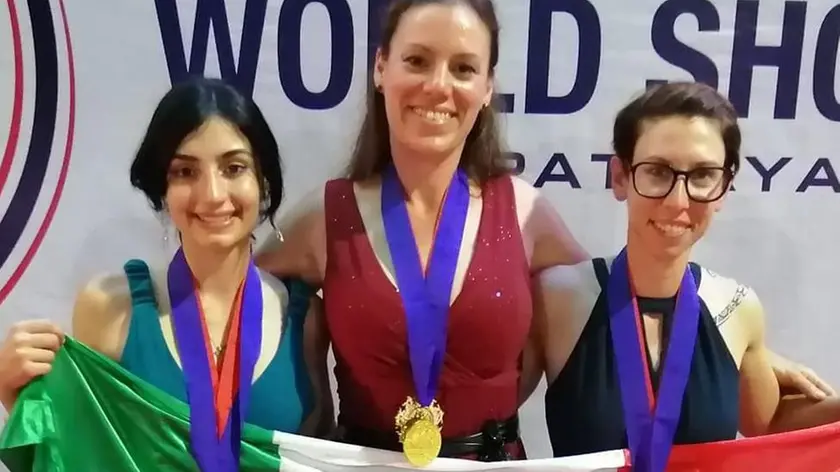 Deborah Da Rold con le compagne di squadra Giulia Venturato e Margot Scimmi