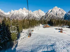 Gli impianti di sci di Monte Agudo ad Auronzo di Cadore.