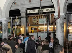 Belluno, 15 ottobre 2010. Cicchetti a Belluno, manifestazione enogatronomica sponsorizzata dalla strada dei formaggi, dei sapoi delle Dolomiti bellunesi