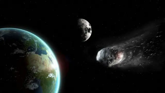 An asteroid approaching the earth on course for impact. --- Image by © Science Picture Co/SuperStock/Corbis