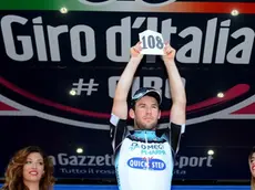 Cycling: 96th Tour of Italy 2013 / Stage 6 Podium / CAVENDISH Mark (Gbr)/ Nr 108 WW in memory of Wouter WEYLANDT (Bel) / Mola Di Bari - Margherita Di Savoia (169 Km)/ Giro Tour Italie Ronde van Italie / Rit Etape /(c)Tim De Waele