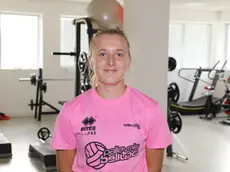 Anna Bortoluzzi in palestra quando era alla Pallavolo Belluno