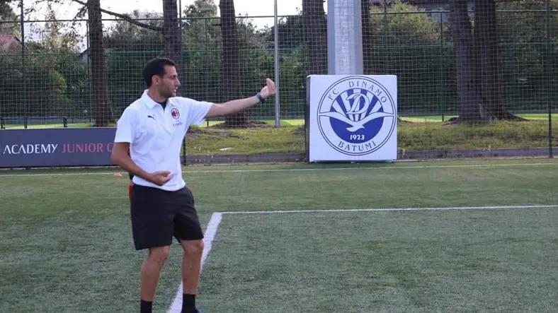 Sandro Bergamo durante un allenamento in Georgia
