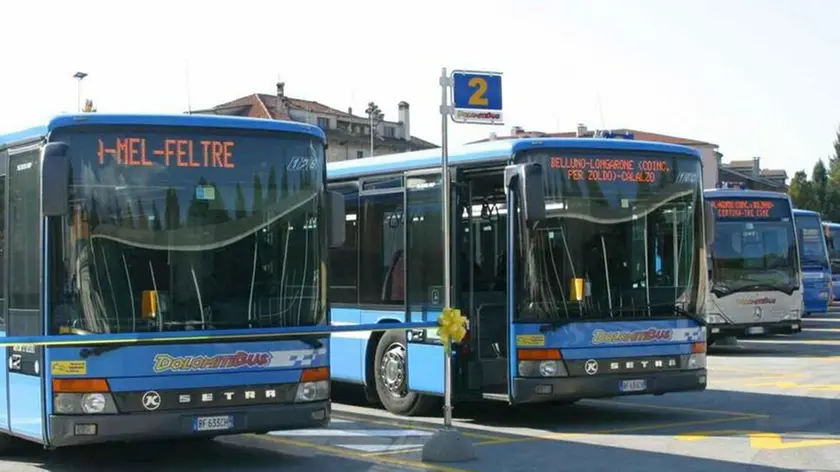 Il parcheggio Metropolis per gli autobus Dolomitibus. In azienda acque sempre piu' agitate