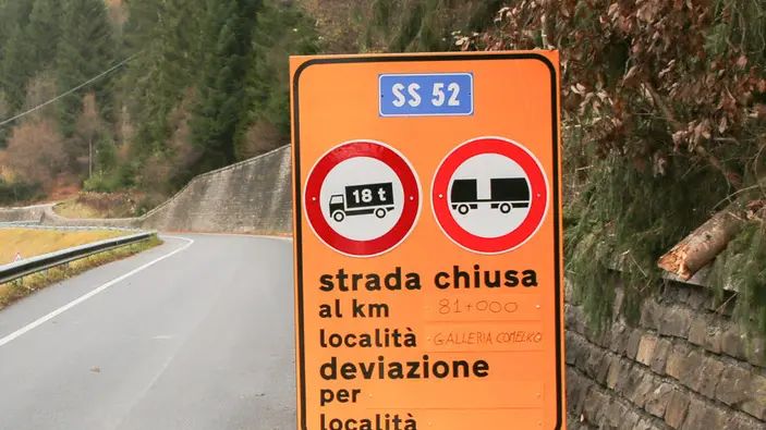 Galleira del Comelico chiusa per Incidente.