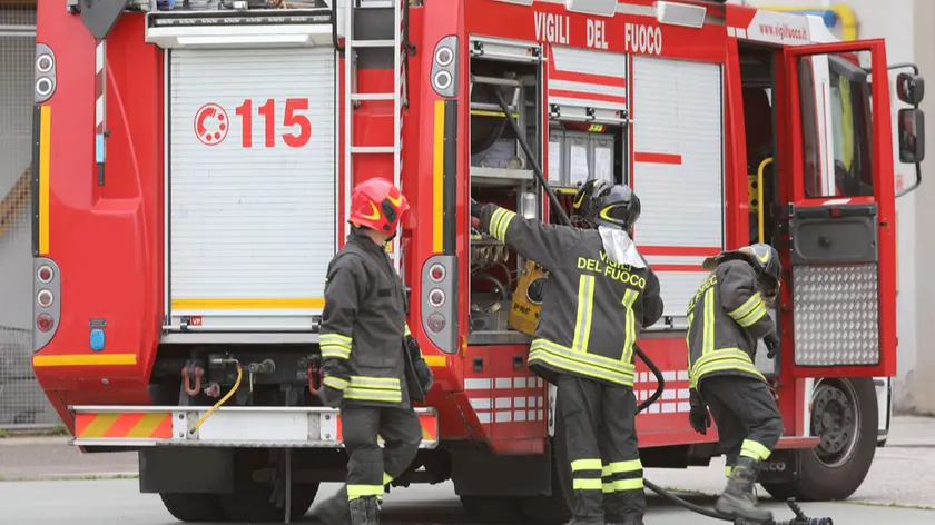 Un intervento dei vigili del fuoco