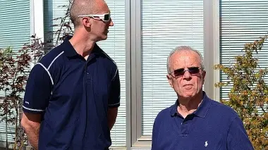 Il tecnico McKenna con il presidente Renato Rossi