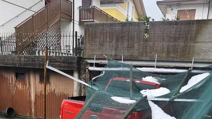 La grandinata di domenica sera
