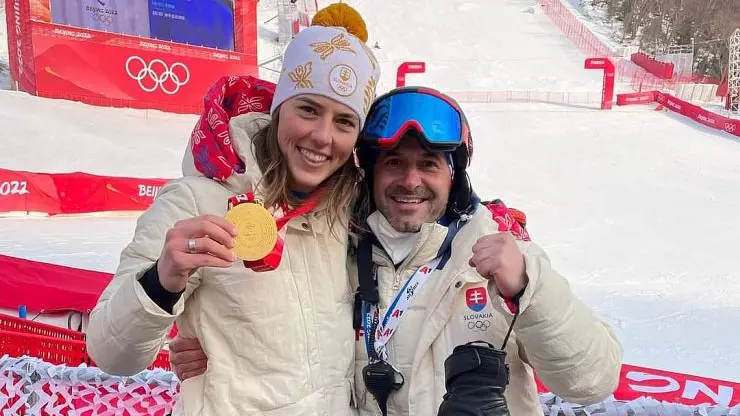 Petra Vlhova e Matteo Baldissarutti