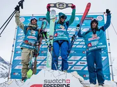 Silvia Moser sul podio a Chamonix