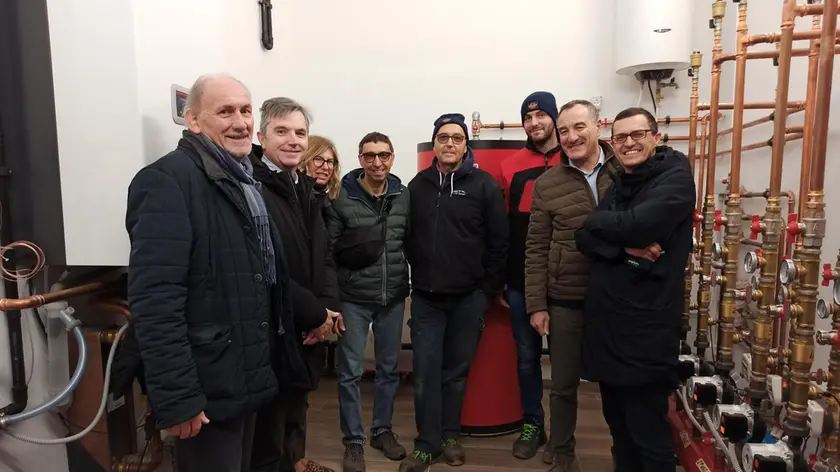 I responsabili dei lavori nella nuova caldaia