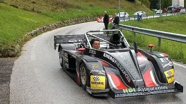 Christian Merli sul prototipo Picchio a motore turbo