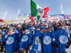 Tifosi Italiani. Coppa del Mondo di Sci Femminile. Discesa Libera di Cortina d'Ampezzo.