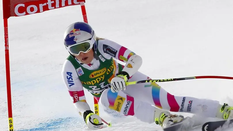 Lindsey Vonn of the USA in action during the women's FIS Alpine Skiing World Cup SuperG race in Cortina d'Ampezzo, Italy, 19 January 2015. Vonn won the race. ANSA/ANDREA SOLERO