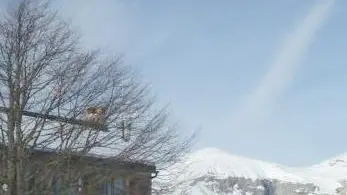 Un’immagine invernale di Malga Campon