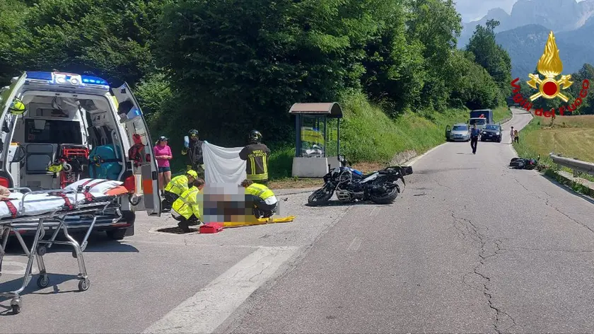 Il soccorso del motociclista austriaco