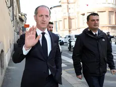 Il presidente della Regione Veneto Luca Zaia arriva al palazzo delle Stelline per prendere parte a una riunione fra i neo eletti in parlamento della Lega, Milano, 9 marzo 2018..ANSA / MATTEO BAZZI