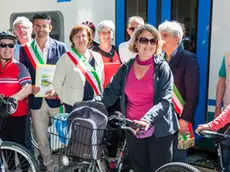 stefano da rin puppel - perona - calalzo di cadore - arrivo del primo treno abilitato al trasporto biciclette - padrin roberto - larese filon francesca - svaluto ferro luigi