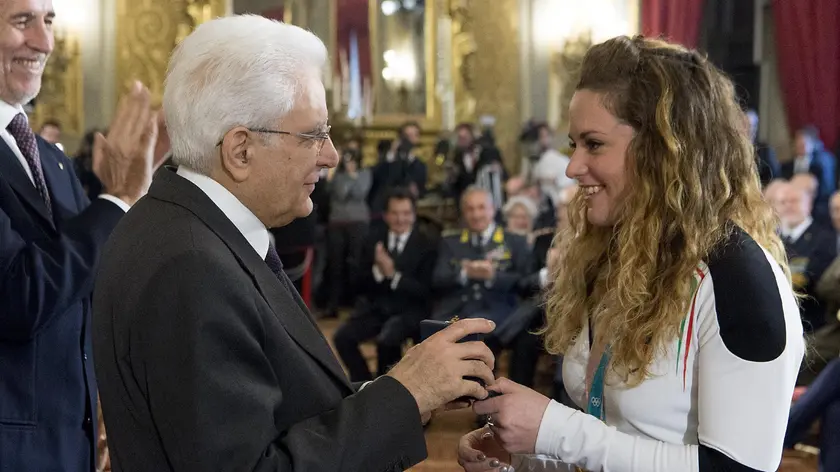 Michela Moioli con Sergio Mattarella